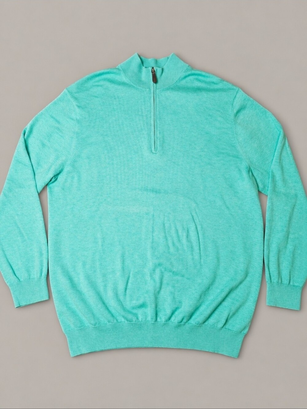 Vineyard Vines Thaxter Cashmere Blend 1/4 Zip Sweater XXL Aquamarine
